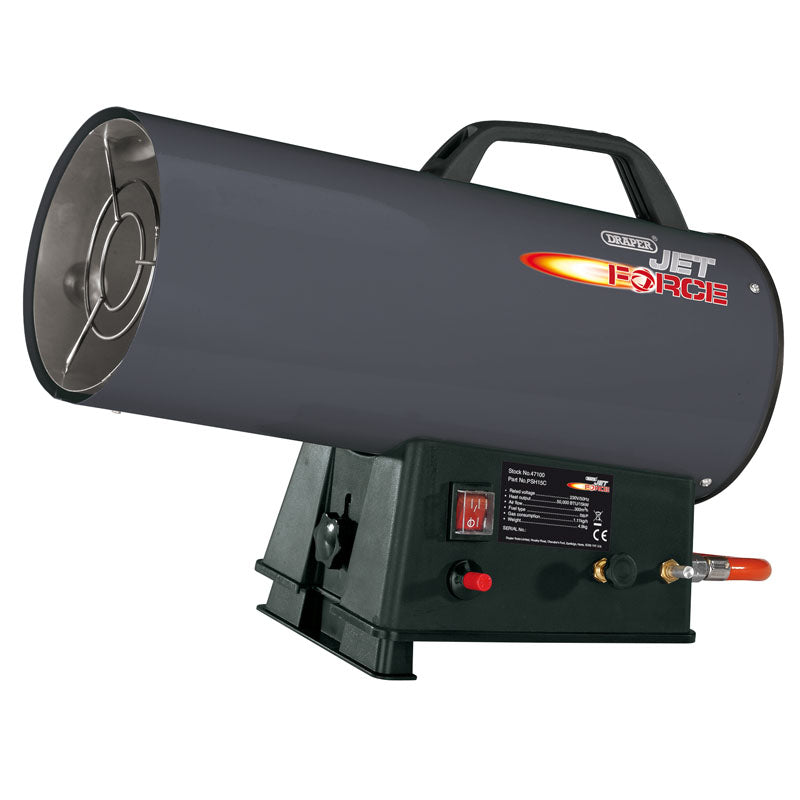 Draper Jet Force, Propane Gas Space Heater - 50,000 BTU (15KW) 47100 blower heat