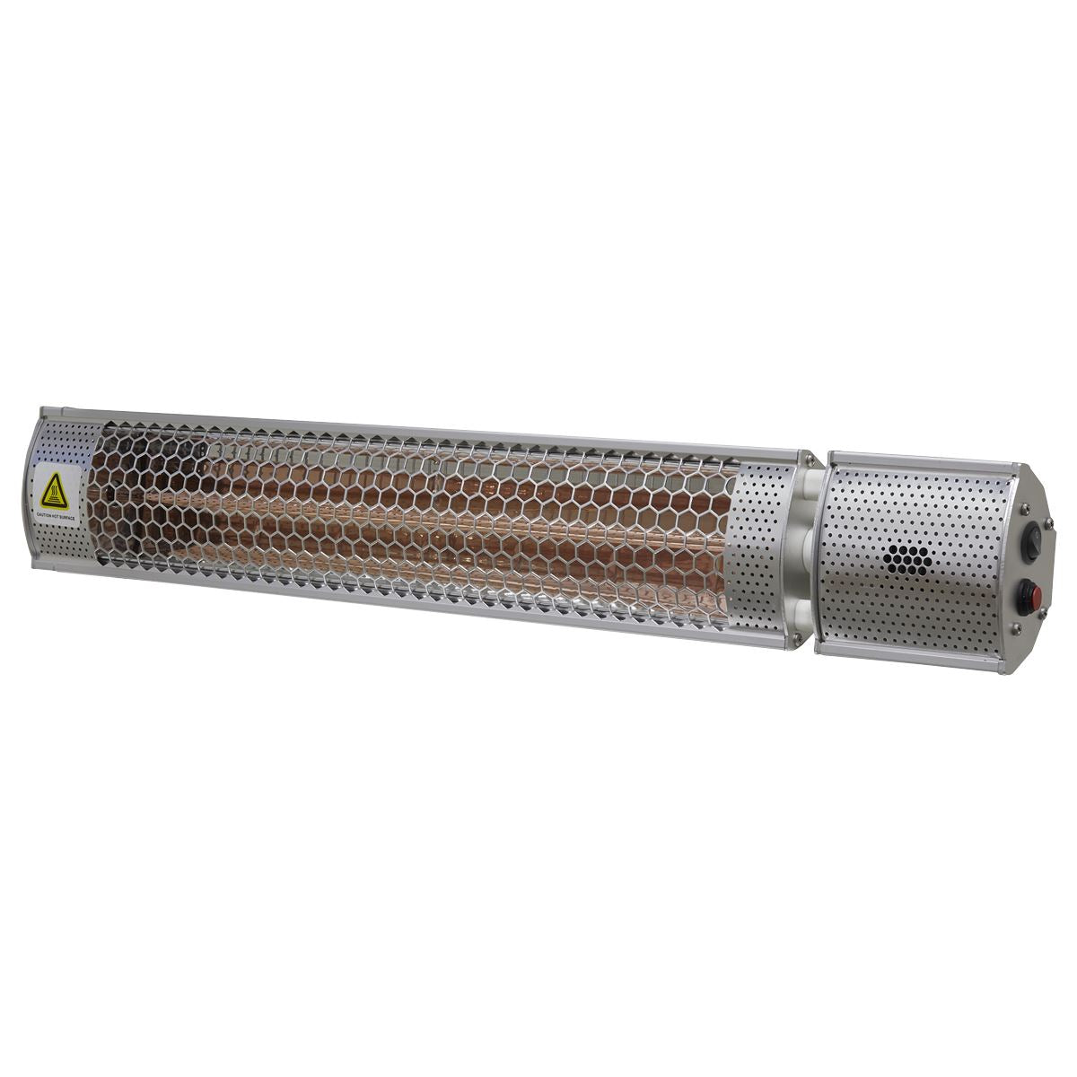 Sealey IWMH2000R High Efficiency Wall Mounting Infrared Short Wave Heater 2000W | 1000/2000W, 230V, Remote Control, Tip-Over Switch