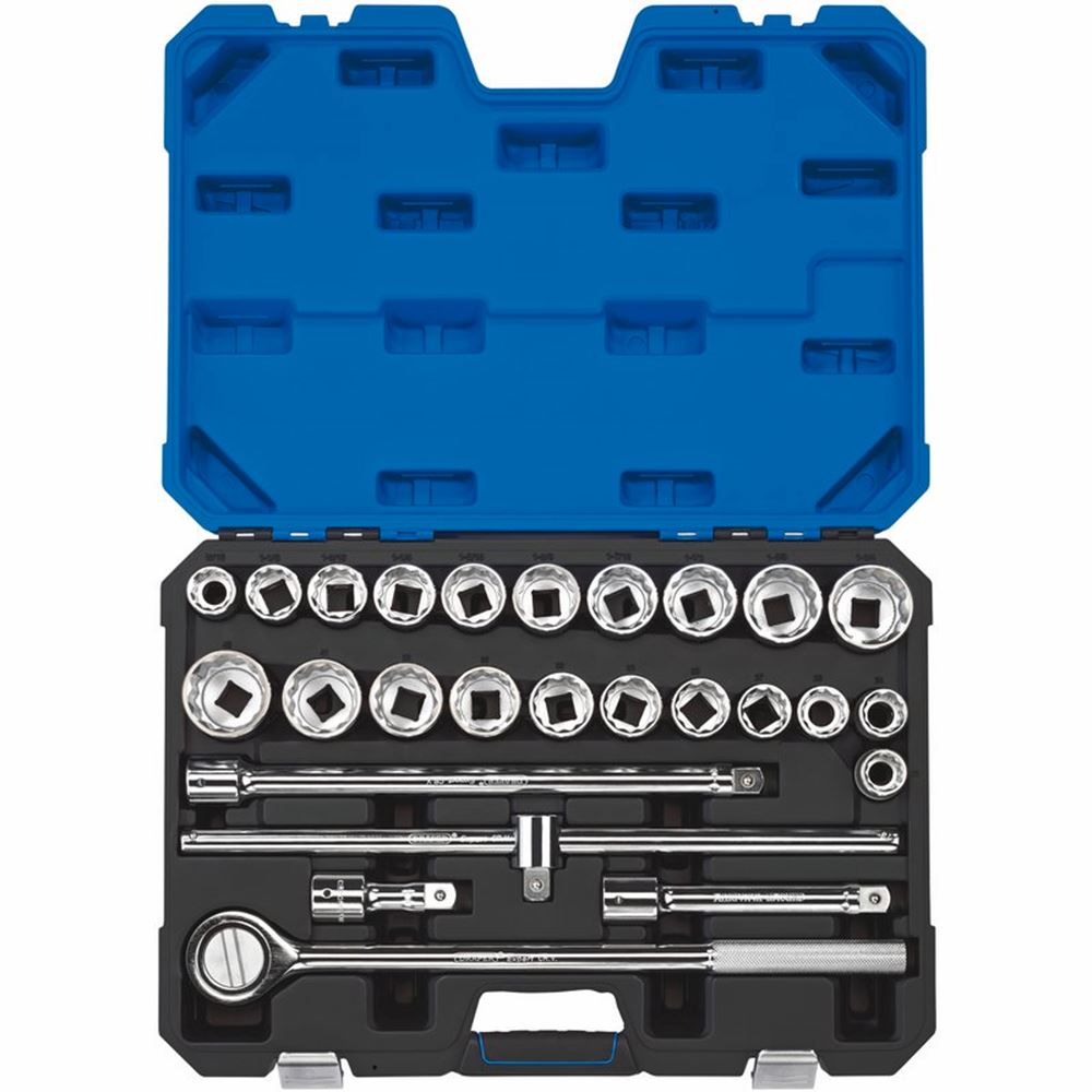 Draper 3/4 SQ.DRIVE SOCKET SET 26PCE 16484 3/4 Sq. Dr. Combined MM/AF Socket Set (26 Piece)