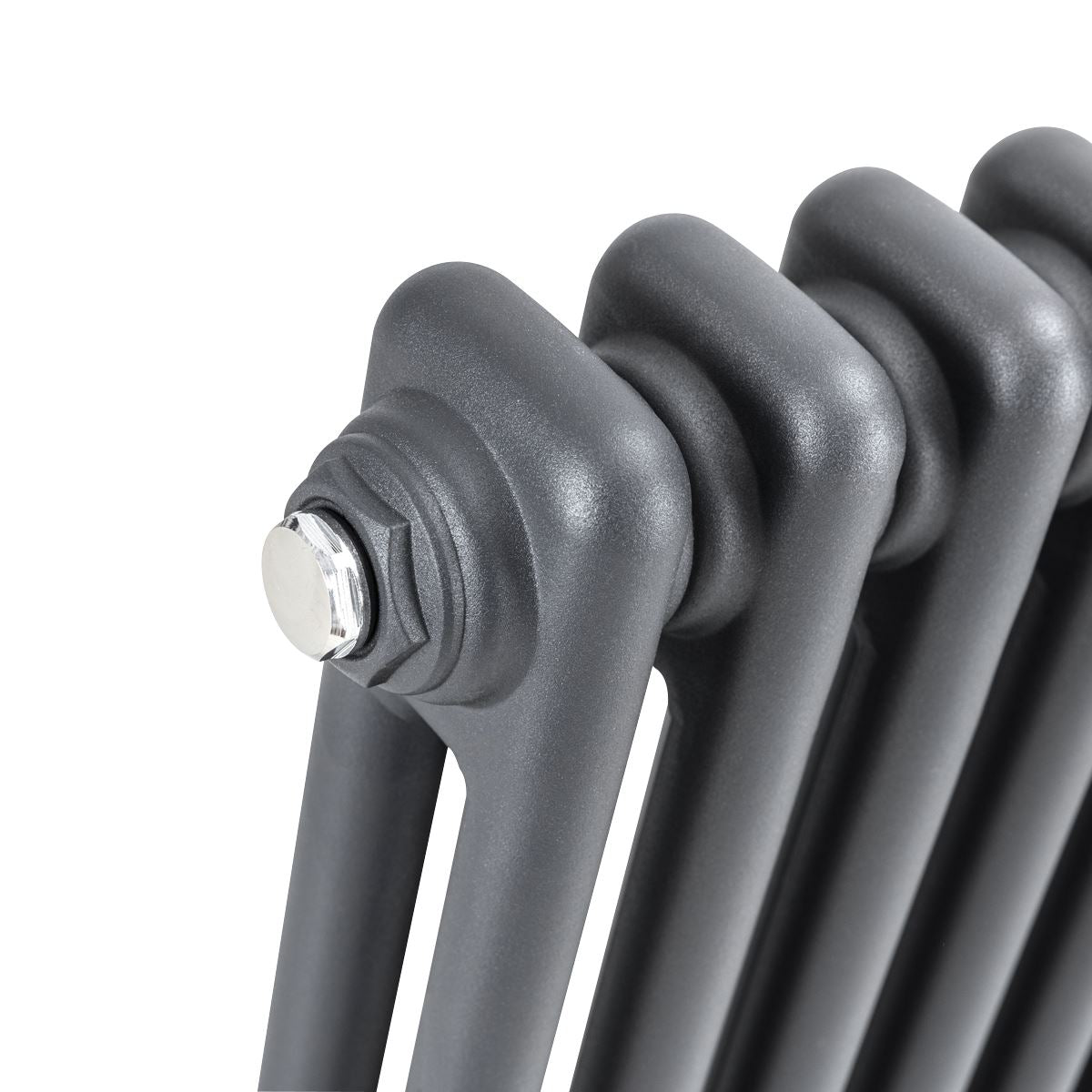 Baridi DH356 Horizontal Traditional 2 Column Radiator 600 x 427mm - Anthracite | Steel | Horizontal traditional two column radiator delivers a BTU