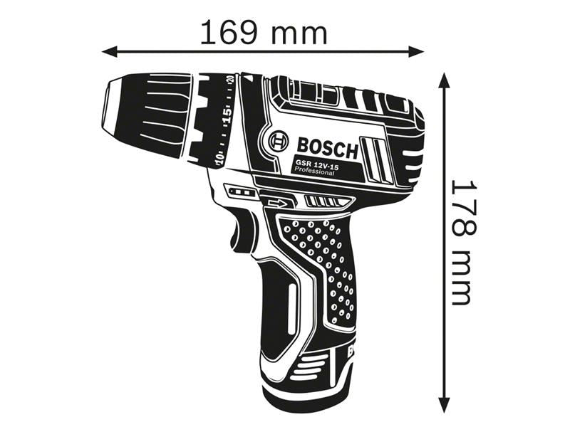 BSH GSR 12V-15 Professional Drill Driver 12V 2 x 2.0Ah Li-ion
