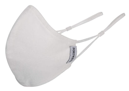 PORTWEST CV22 WHITE 2-Ply Anti-Microbial Fabric Face Mask Pack of 6