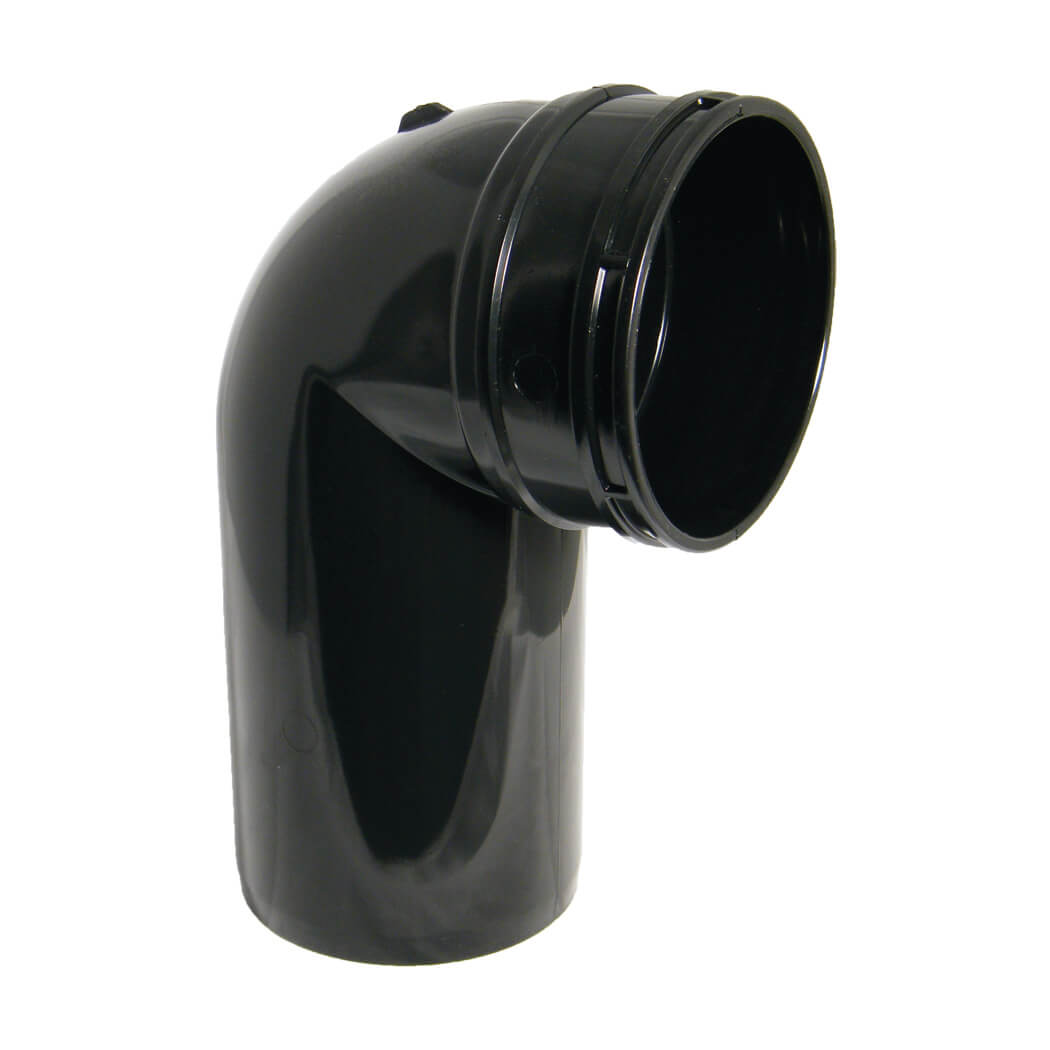 FLOPLAST SOLV SOIL110 90D BND(SPGT/SOCKET); BLK