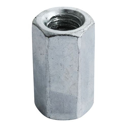 TIMCO Connector Nut DIN 6334 - BZP M10 Silver Pack 2