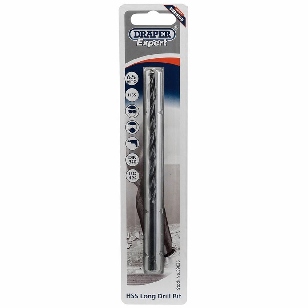 Draper 6.5X148MM L/SERIES DRILL BIT 39036 Metric HSS Long Series Drill Bits
