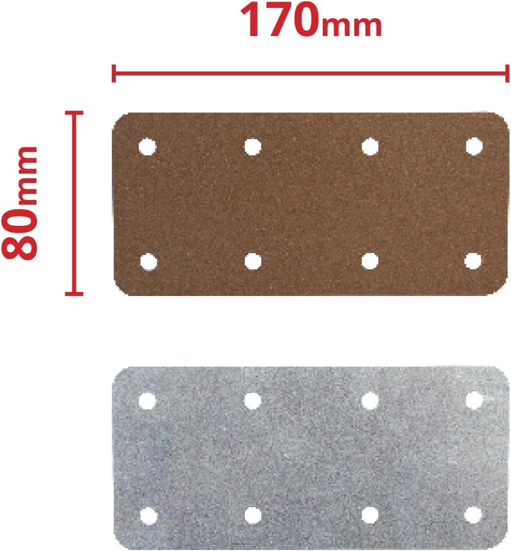 Perry 4718 SleeperSecure Short Internal Straight Support Plate Galvanised for Timber Railway Sleepers Raised Beds Garden Borders Landscaping and Retaining Walls