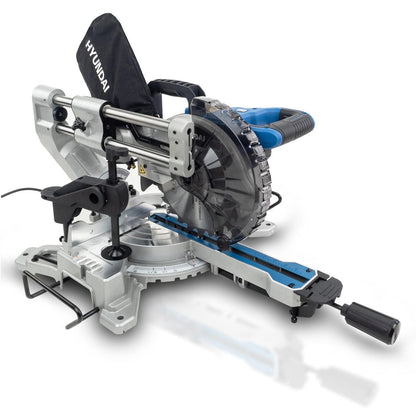 Hyundai HYMS1500E Electric Mitre Saw 1500W 210mm Blade 70mm Cut Sliding 230V Chop Saw Sliding Saw Woodworking Chop Saw