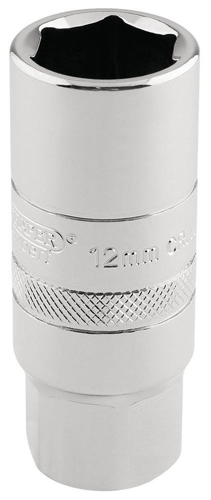 Draper 12MM SPARK PLUG SCKET 1/2PCKD 16779 1/2" Sq. Dr. Spark Plug Sockets (Polished Chrome)
