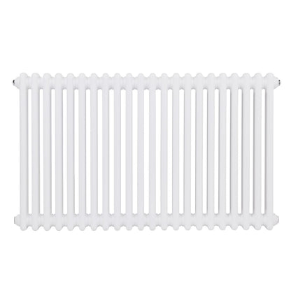Baridi DH369 Horizontal Traditional 2 Column Radiator 600 x 1012mm - White | Steel | Horizontal traditional two column radiator delivers a BTU output
