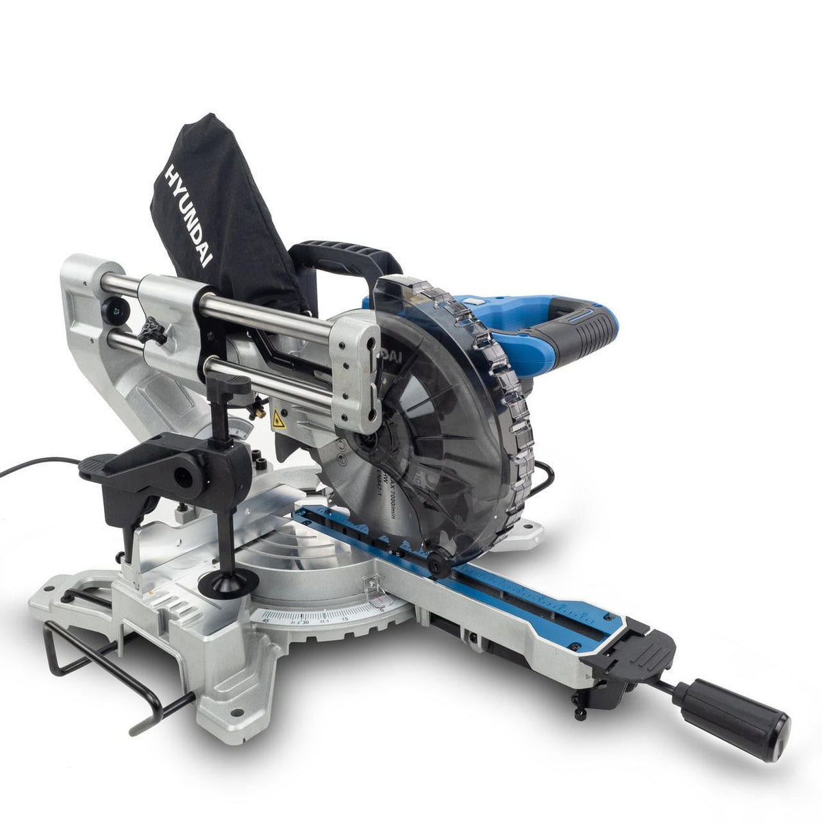 Hyundai HYMS1500E Electric Mitre Saw 1500W 210mm Blade 70mm Cut Sliding 230V Chop Saw Sliding Saw Woodworking Chop Saw