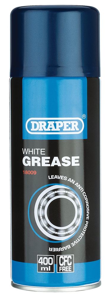18009 Draper White Grease, 400ml HGA-WG Professional Trade DIY Workshop Garage Use