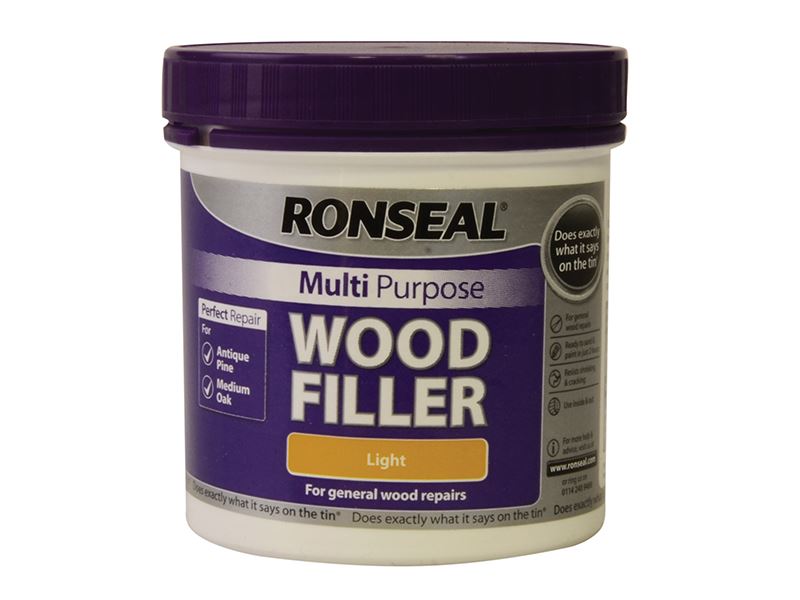 Ronseal 34746 Multipurpose Wood Filler Tub Light 465g
