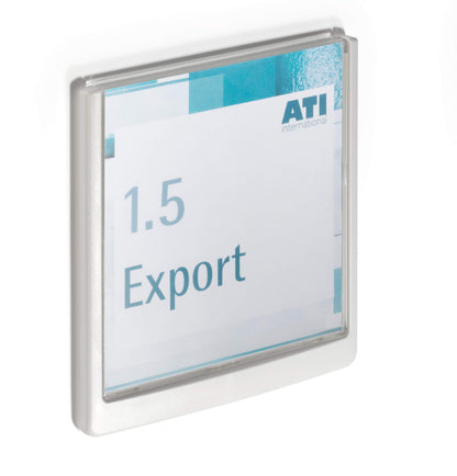 Durable Adhesive CLICK SIGN Wall Mounted Door Sign Holder | 149x149mm