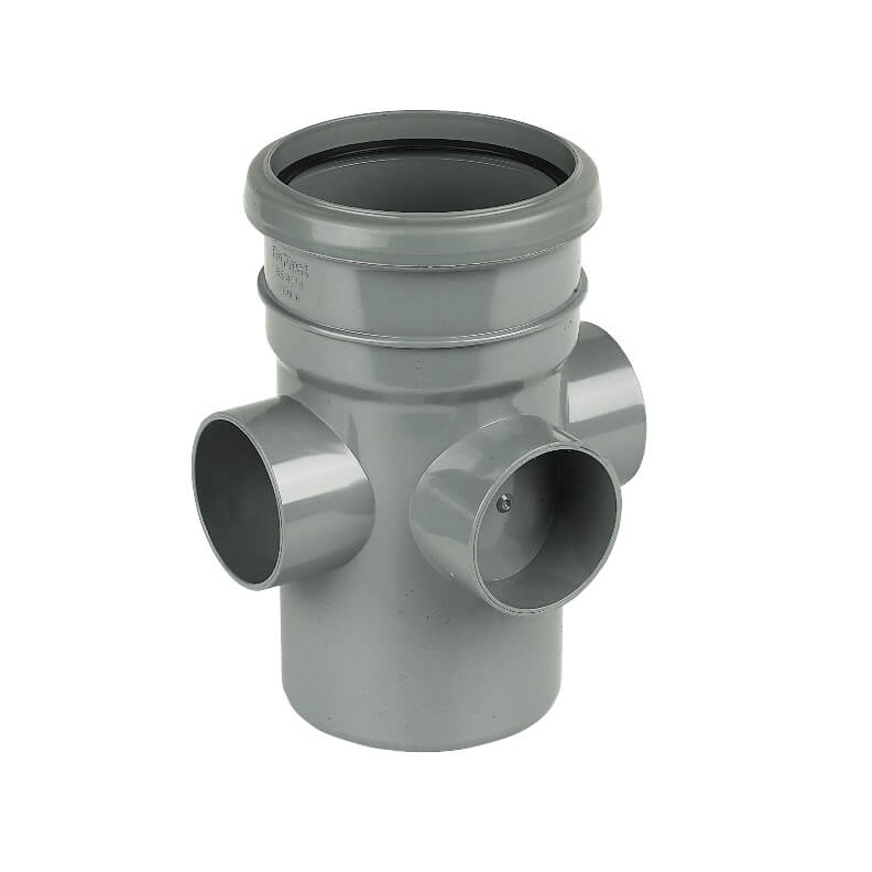 FLOPLAST RING-SEAL BOSS PIPE (SOCKET/SPGT);4" SOIL 110 GY