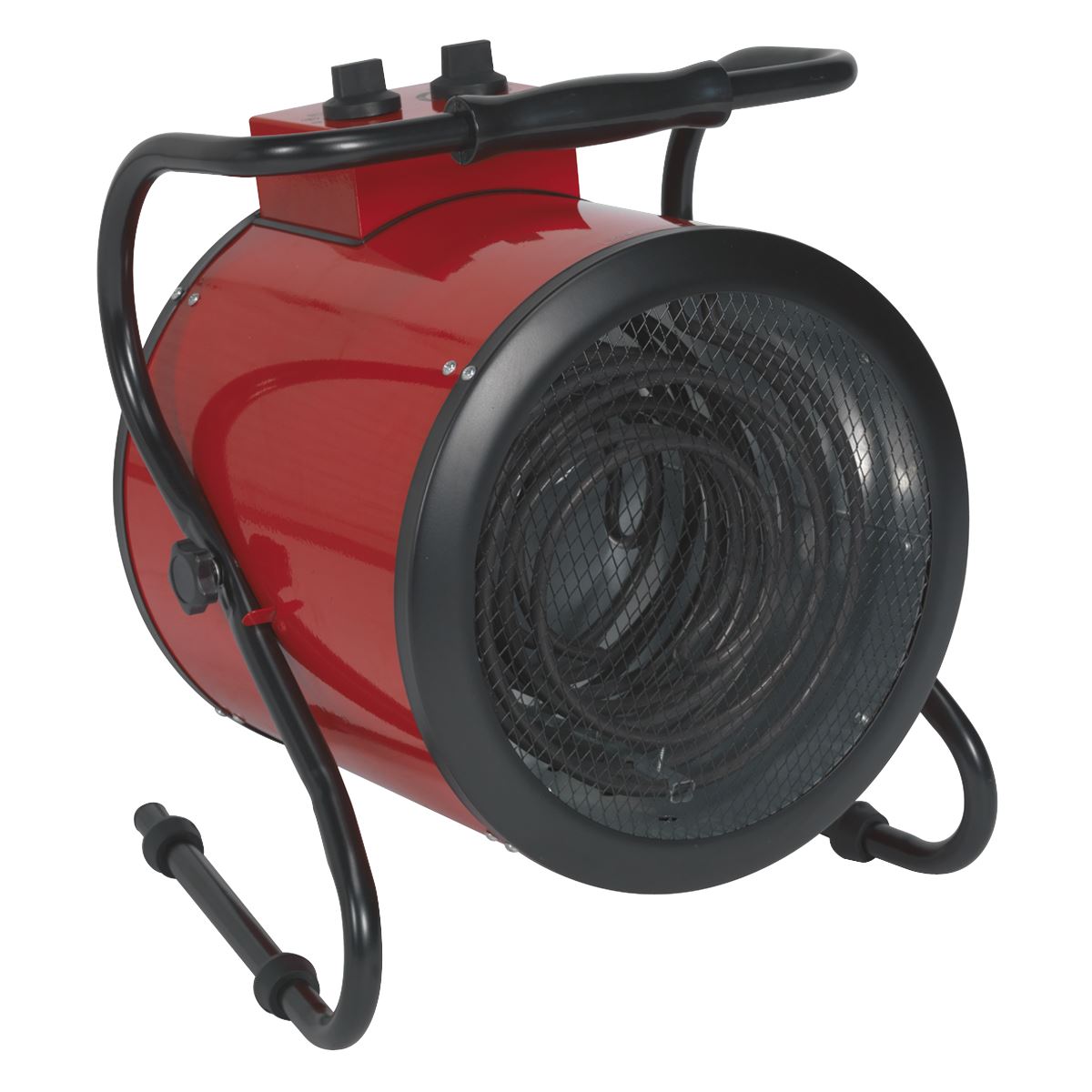 Sealey EH9001 Industrial Fan Heater 9kW/400V | 31,000Btu/hr, 4500/9000W, 400V-16A, Thermostat, Overheat Protection, Tip-Over Switch, Adjustable