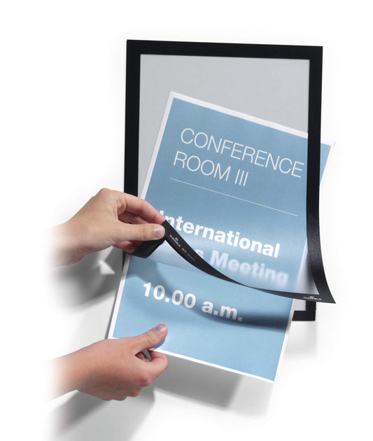 Durable DURAFRAME Self Adhesive Magnetic Signage Frame | A4