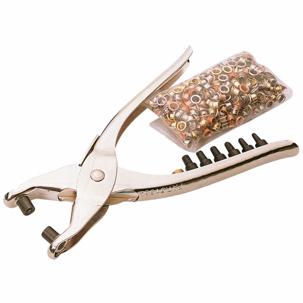 Draper HOLE PUNCH & EYELET PLIER KIT 31096 Interchangeable Hole Punch and Eyelet Pliers (210mm)
