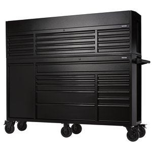 BUNKER  25 Drawer Combined Roller Cabinet and Tool Chest, 72", Black