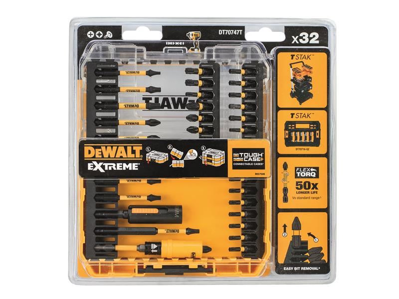 DeWalt DT70747T Extreme FlexTORQ Screwdriving Set, 32 Piece