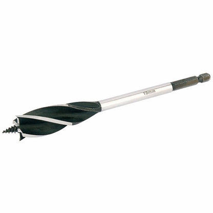 Draper 4 FLUTED AUGER BIT 19MM 35111 4 Fluted Auger Bits, 165mm