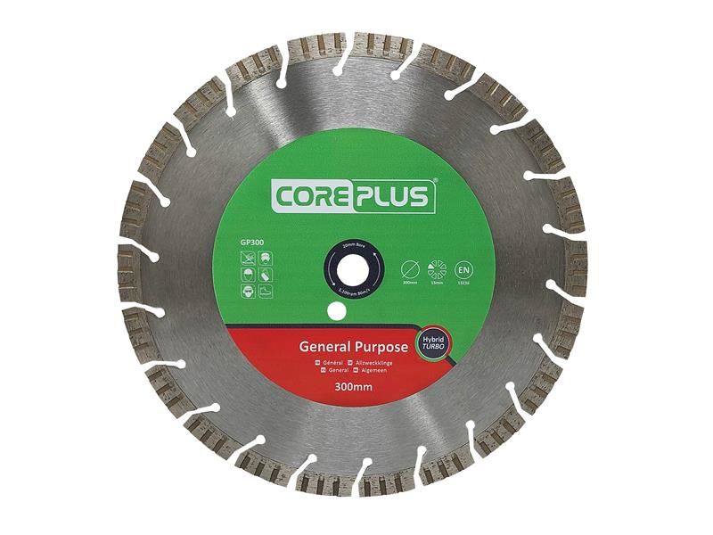 CorePlus CORDBGP300 GP300 General-Purpose Hybrid Turbo Diamond Blade 300mm