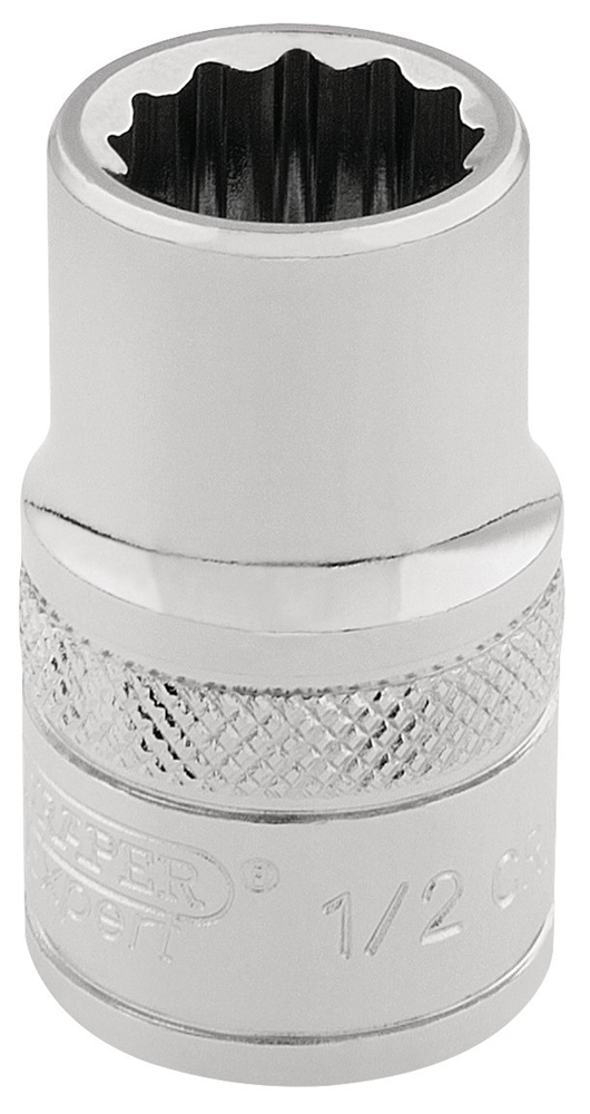 Draper 1/2 12PT.HI-TORQ SOCKET-3/8SD 49387 3/8" Sq. Dr. Imperial Sockets (Polished Chrome)