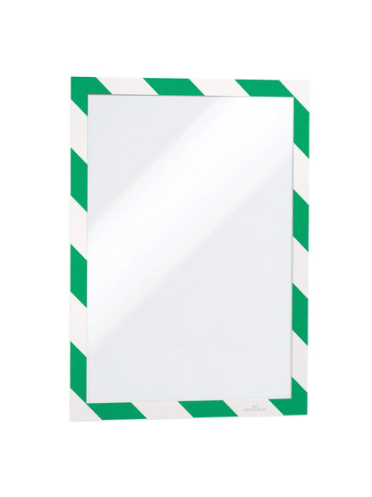 Durable DURAFRAME Adhesive Magnetic Signage Hazard Frame | 2 Pack | A4