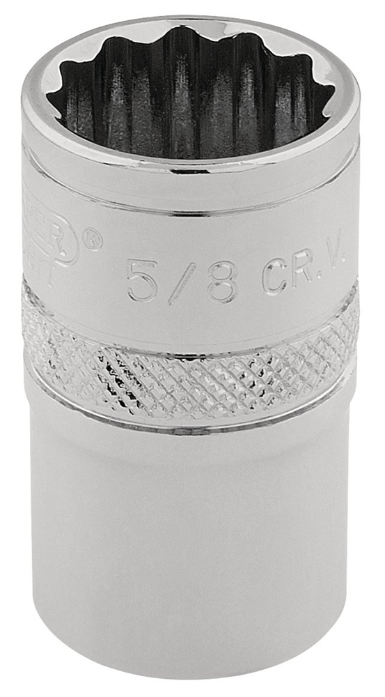 Draper 5/8 12PT.HI-TORQ SOCKET-3/8SD 49459 3/8" Sq. Dr. Imperial Sockets (Polished Chrome)