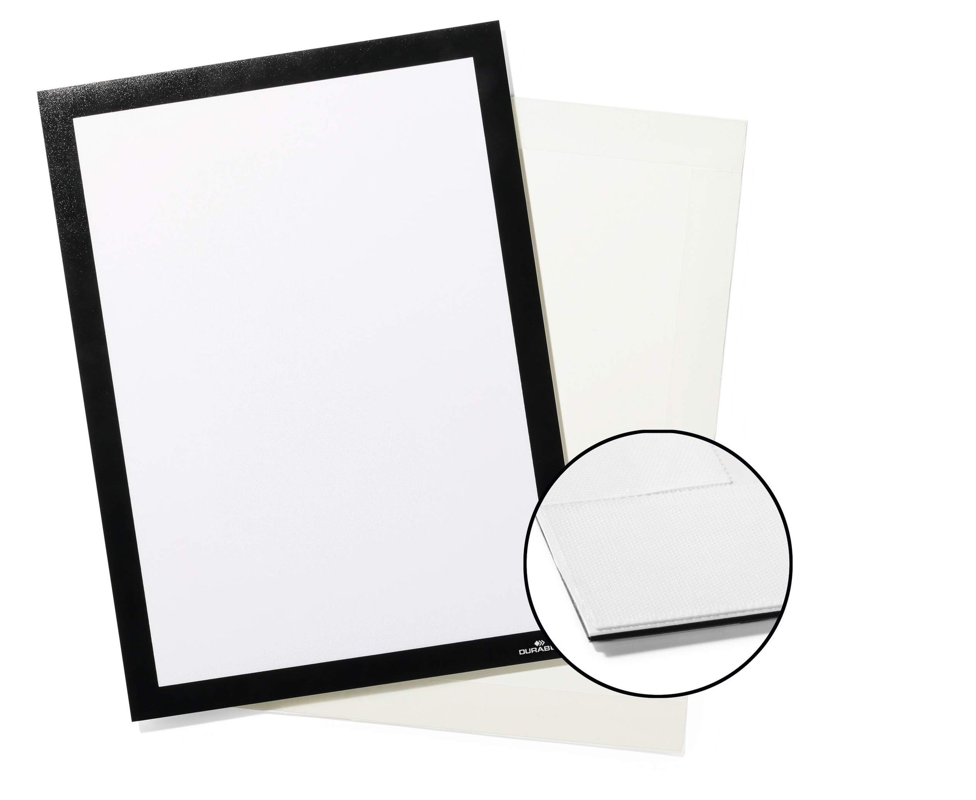 Durable DURAFRAME GRIP Fabric Adhesive Magnetic Signage Frame | A4 | Black