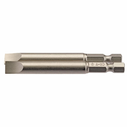 Draper 2PC 75MM 8.0MM P.SLOT.S/D.BIT 64310 1/4" Hex. Plain Slot E Shank Insert Bits