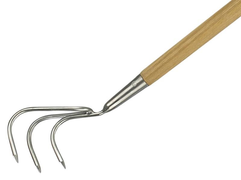 Kent&Stowe 70100042 Stainless Steel Long Handled 3-Prong Cultivator, FSC�