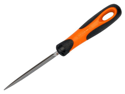Bahco 1-170-08-2-2 Handled Three-Square Second Cut File 1-170-08-2-2 200mm (8in)
