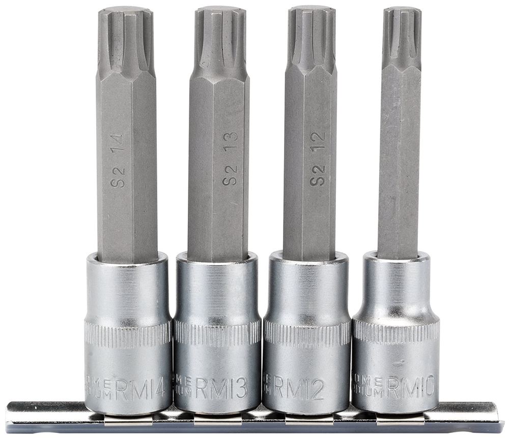 Draper RIBE BIT SET 4PCS 100MM 1/2 16345 1/2 Sq. Dr. RibeÂ® Socket Bit Set (4 Piece)