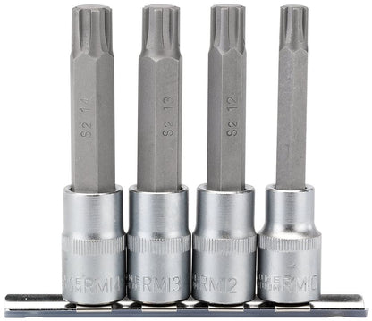 Draper RIBE BIT SET 4PCS 100MM 1/2 16345 1/2 Sq. Dr. RibeÂ® Socket Bit Set (4 Piece)