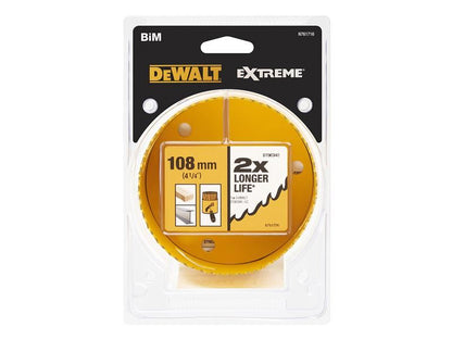 DeWalt Power Tools Extreme Bi-Metal Hole Saw 108mm