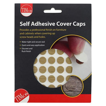 TIMCO Adhesive Caps Odessa Oak 13mm Pack 112