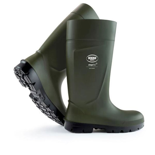 BEKINA STEPLITE EASY GRIP NON SAFETY WELLINGTONS GREEN 08