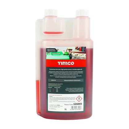 TIMCO 2 Stroke Engine Oil Red 1L Pack 1.0