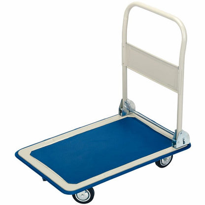 DRAPER 44005 - Platform Trolley with Folding Handle, 630 x 480 x 850mm, 150kg