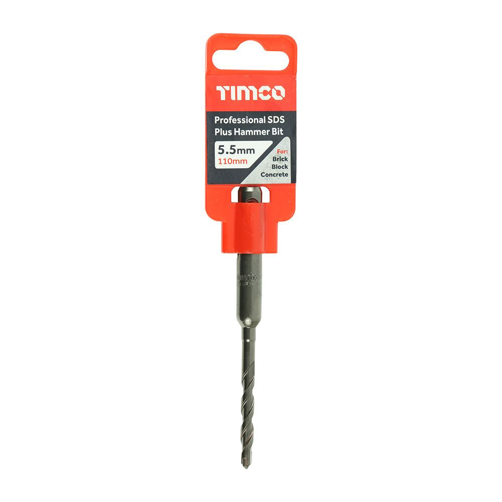 TIMCO Pro SDS Plus Hammer Bits 5.5 x 110 Pack 1