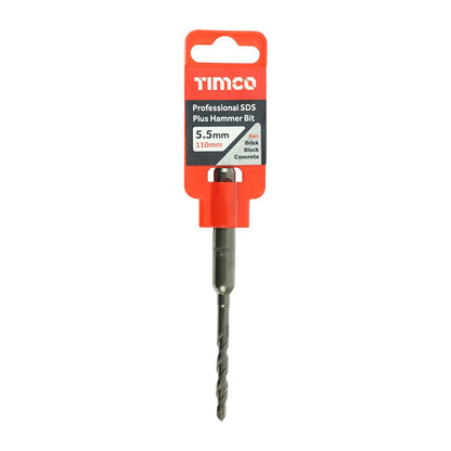 TIMCO Pro SDS Plus Hammer Bits 5.5 x 110 Pack 1