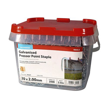 TIMCO Presser Point Staple - Galv 20 x 2.00 Pack 2.5
