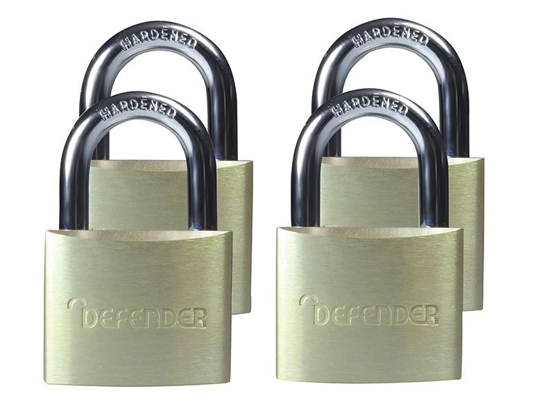 DEFENDER DFAL4Q Aluminium Padlock Quad Pack 40mm