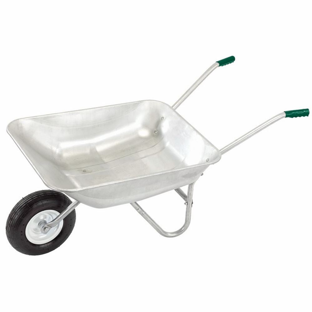 31619 Draper Galvanised Wheelbarrow, 65L GWB Wheelbarrows Professional Trade DIY Workshop Garage Use