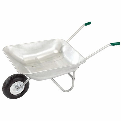 31619 Draper Galvanised Wheelbarrow, 65L GWB Wheelbarrows Professional Trade DIY Workshop Garage Use