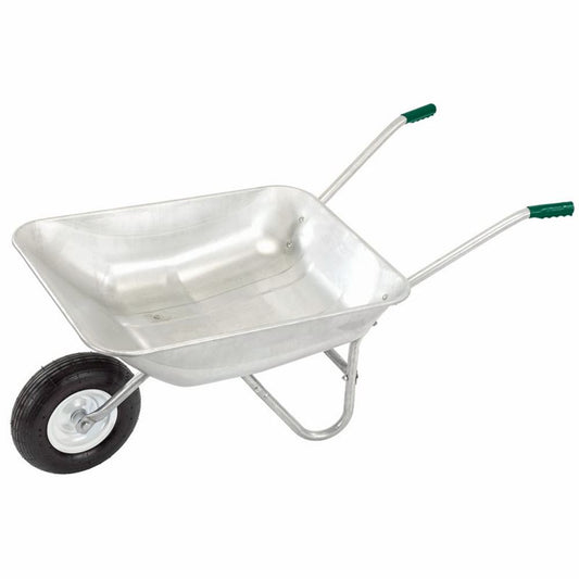 31619 Draper Galvanised Wheelbarrow, 65L GWB Wheelbarrows Professional Trade DIY Workshop Garage Use