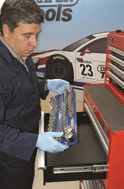 Draper 80 PIECE SOCKET RETAINING TRAY 29760 Socket Retaining Bar Carrier, 1/4", 3/8" & 1/2" Sq. Dr.