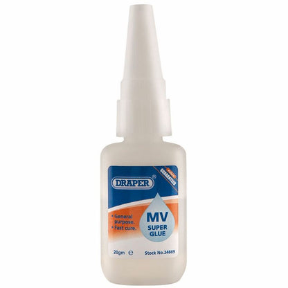 24669 Draper Super Glue DMVB/CA MV Workshop Adhesives Professional Trade DIY Workshop Garage Use