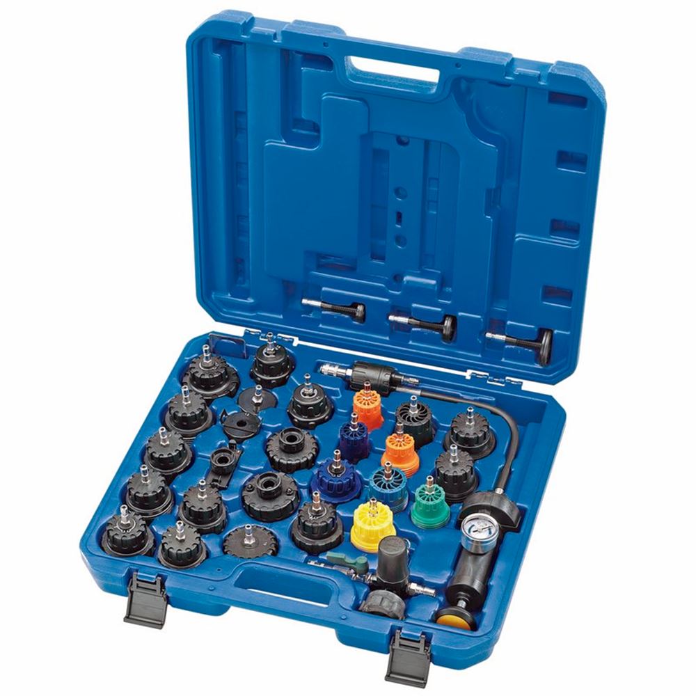 Draper 33PC RAD & CAP PRESS TEST KIT 23420 Radiator and Cap Pressure Test Kit (33 Piece)