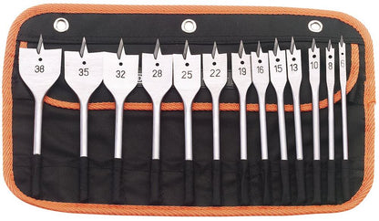 Draper FLAT WOOD BIT SET 13PC 6-38MM 82634 Flat Wood Bit Set (13 Piece)